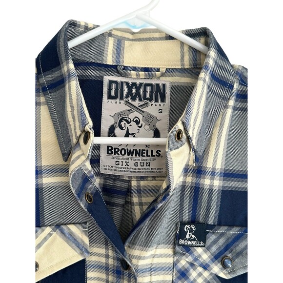 Dixxon Women's Pearl Snap Brownells SIX GUN Custom Flannel Size S NWT - Picture 3 of 3
